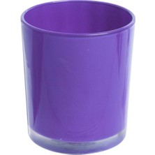 Mor Pastel Renk Cam Mumluk - Iç Boyama - Doluma Uygun