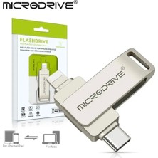 Microdrive 256Gb.iphone Lightning ve Type-C iphone Samsung Huawei Xiaomi Flash Bellek Otg Çift Taraflı Metal Sağlam Orjinal