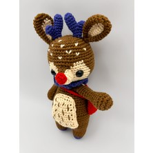 Merlin Knit Amigurumi El Örgüsü Yeni Yıl Geyik Oyuncak (Organik Ipli)