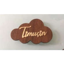 Bulut Ahşap Düz Model Magnet Yeni Doğan Magnet