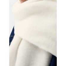 Ceeldu Ithal Puffy Yumuşak Dokulu Bej Atkı Şal Omuz Şalı
