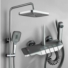 Htm Yapı Kalite Piyano Duş Seti Banyo Dekor Banyo Duş Seti Antrasit Duş Seti