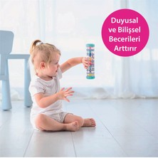 Rossie Yağmur Sesi Duyusal Çıngırak ve Tummy Time Oyuncağım, Ilk Müzik Aletim, Emekleme ve Yürüme Arkadaşım, Turkuaz 48028TK