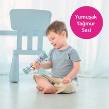 Rossie Yağmur Sesi Duyusal Çıngırak ve Tummy Time Oyuncağım, Ilk Müzik Aletim, Emekleme ve Yürüme Arkadaşım, Turkuaz 48028TK