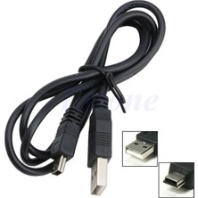 Derwell Ps3 Kol Şarj Kablosu 5 Pin Mini USB Usb5-Pin 2.0 Erkek A Mini 5 Pin B Piramit Uç 1.5 Metre