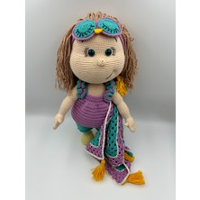 Merlin Knit Kolları Hareketli Büyük Amigurumi Örgü Bebek