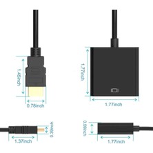 Derwell Displayport To VGA Çevirici Adaptör Display Port Display Port Dp VGA Pc Dizüstü Hdtv Monitör