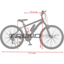 Trendbisiklet Vento 27,5’’ Çift Kat Alüminyum Jant Önden Amortisörlü, 21 Otomatik Vites  Dağ Bisikleti 27-717-S-K