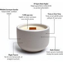 Candle Purr Pine Haven 200G Soya Mumu -El Yapımı Beyaz Beton Kapta