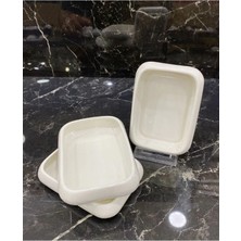 Tekbir Porselen 3'Lü Porselen Çok Amaçlı Sunum Tabağı 13x9.4x2.7(H) Cm