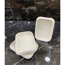 Tekbir Porselen 3'Lü Porselen Çok Amaçlı Sunum Tabağı 13x9.4x2.7(H) Cm