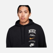 Nike Sportswear Club Fleece 'stacked Graphics' Pullover Hoodie Erkek Polarlı Kapüşonlu Sweatshirt FN2634