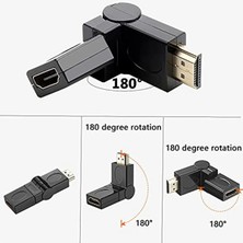 Derwell Hdmı 180 Derece Uzatma Aparatı Dirsek Adaptör Hdtv Için Ayarlanabilir Erkek Dişi Adaptör