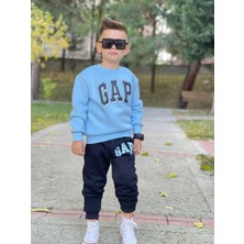 Erkek Çoçuk Baskı Detaylı 2 Li Alt Üst Eşofman Takımı