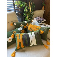 En Gözde Home Punch Nakışlı 4 Adet Dikdörtgen Kırlent Kılıfı