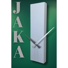 MOOCLOCK Jaka Model Dekoratif Bohem Metal Akar SESSİZ Mekanizmalı Duvar Saati Dikdörtgen (34*9,5 cm )