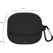 Dmay Samsung Galaxy Buds 2 - Buds Pro - Buds 2 Pro Uyumlu Mat Silikon Kılıf+Kanca