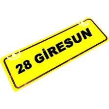 Wonder Like 28  Giresun Yazılı Sarı Dekor Plaka Sök Tak Pratik Yeni Nesil