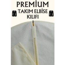 Takım Elbise Kılıfı, Kıyafet, Elbise Koruma Taşıma Kılıfı, Krem Renk Bej Gamboç , Elbise Hurcu 60X100CM