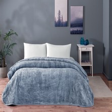 Taç Midnight Çift Kişilik Battaniye Mavi