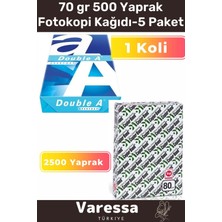 Özel Kırtasiye Serisi A4 70 gr Çok Kaliteli 500 Yaprak Fotokopi Kağıdı 5 Top-1 Koli