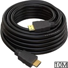 Derwell HDMI Kablosu 10 Metre LCD Laptop Fullhd Ara Bağlantı Erkek-Erkek Tv Kablo Ps3 Ps4 Xbox Görüntü Kablo