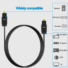 Derwell Fiber Dijital Optik 1 Metre Optic Sinema Sistemi Ses Kablosu Yüksek Kalite Toslink Kablo Cabble