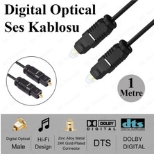 Derwell Fiber Dijital Optik 1 Metre Optic Sinema Sistemi Ses Kablosu Yüksek Kalite Toslink Kablo Cabble