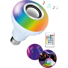 Bluetooth Hoparlör Akıllı Rgb Ledli Ampül Müzikli Lamba Ses Bombası Legend/led Musıc Dekorlu