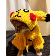 Pikachu Kedi Kıyafeti / Örgü Kedi Kıyafeti /hayvan Aksesuarı / Pet Shop Ürünleri /hayvan Kıyafeti