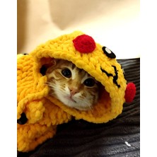 Pikachu Kedi Kıyafeti / Örgü Kedi Kıyafeti /hayvan Aksesuarı / Pet Shop Ürünleri /hayvan Kıyafeti