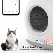 Haustier CB001 Akıllı Otomatik Kedi Tuvaleti, APP ile Kontrol, 75lt İç Hazne, 7lt Çöp Haznesi