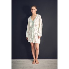 Çiçek Desenli Askılı 2 Li Gecelik Takımı