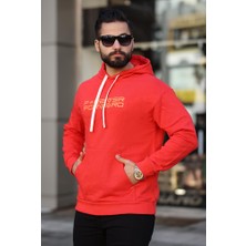 Erkek Kapüşonlu Baskılı Kanguru Cepli Sweatshirt 88406 Fiesta