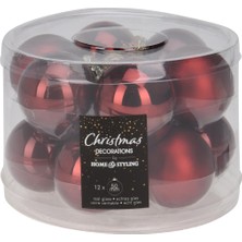 Boyner Evde Yılbaşı Süsü Xms 12LI Kirmizi Yilbasi Susu 50MM