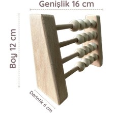 Nidage Doğal Sağlıklı Ahşap Oyuncak Montessori Abaküs Analitik Zeka Matematik Çocuk Bebek Odası Dekor