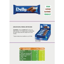 Delly Çikolata Kaplı - Fındıklı Meyveli Bar 35g X 12 Adet