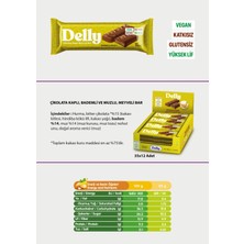 Delly Çikolata Kaplı - Bademli & Muzlu Meyveli Bar 35g X 12 Adet