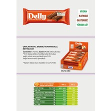 Delly Çikolata Kaplı - Bademli & Portakallı Meyveli Bar 35g X 12 Adet