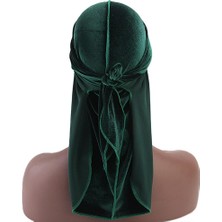 Ethel Moda Kadife Uzun Kuyruk Headwrap Beanie Green (Yurt Dışından)