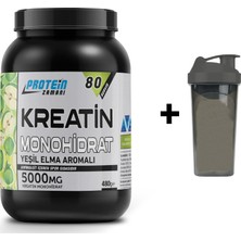 Protein Zamanı Kreatin Monohidrat 480 Gram 80 Servis Yeşil Elma Aromalı Shaker