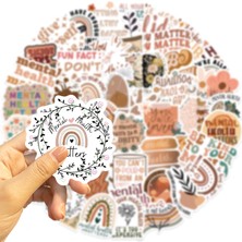 JYX Boho Ruh Sağlığı Doodle Çıkartmaları 50 Sayfa (Yurt Dışından)