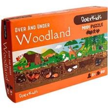 Doerkids Midi Puzzle - Ormanlık Alanın Üstünde ve Altında 80 Parça Puzzle