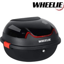 Wheelıe XT11-B 28 Litre Motosiklet Arka Çanta Parlak Siyah Su Geçirmez