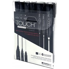 Touch Opaque Marker Akrilik Boyama Kalemi Siyah&Beyaz, 6 adet