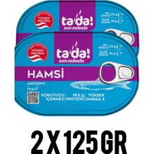 Tada Hamsi Konservesi Limon Soslu 2 x 125 gr ( Hazır Yemek.Ton Balığı.Şarküteri Deniz Ürünleri.Hazır Konserve.)