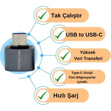 Type-C Dönüştürücü USB 3.0 Thunderbolt 3 Dönüştürücü Hafif Cep Tipi