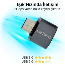 Type-C Dönüştürücü USB 3.0 Thunderbolt 3 Dönüştürücü Hafif Cep Tipi