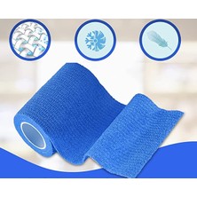 Kendine Yapışan Bandaj 10 cm x 4,5 M Koban Bandaj Mavi