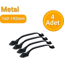 Yahya 4 Adet Eymen Lüks Siyah Metal Mobilya Kulpu 160MM - 192MM